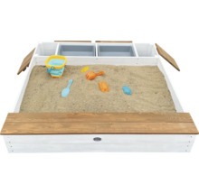 Sandkasten axi Evy mit Wasserbecken und Stauraum weiß braun
