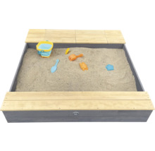 Sandkasten axi Evy mit Wasserbecken und Stauraum grau braun