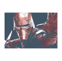 Personnage Star Wars avec casque et sabre laser