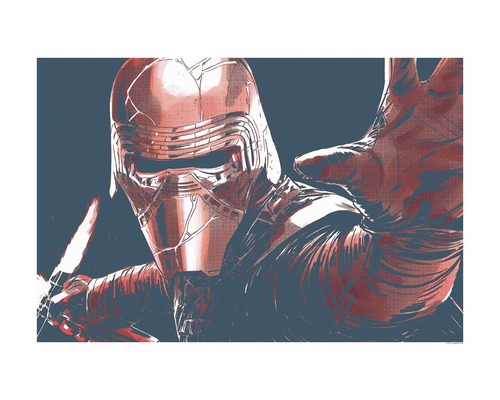 Personnage Star Wars avec casque et sabre laser