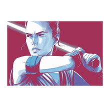 Illustration von Rey mit Lichtschwert