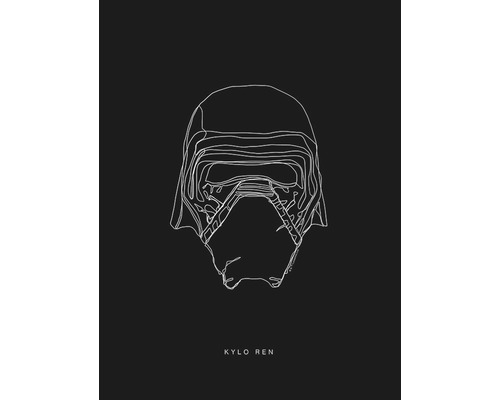 Masque Kylo Ren comme dessin au trait