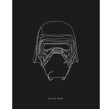 Dessin au trait du casque de Kylo Ren