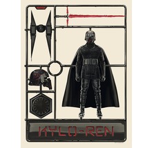 Kit de construction Kylo Ren avec figurine, casque, vaisseau spatial et sabre laser