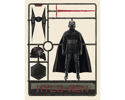 Kit de construction Kylo Ren avec figurine, casque, vaisseau spatial et sabre laser