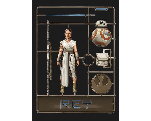 Kit de modélisme Star Wars Rey avec figurine, robot et accessoires