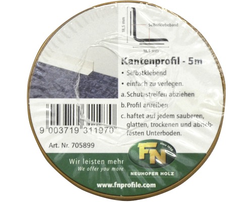 Profil de bordure auto-adhésif, rouleau de 5 mètres