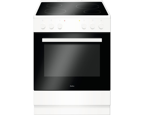 Cuisinière Amica avec plaque vitrocéramique SHC 913 011 W volume utile 65 l lxhxp 600 x 850 x 600 mm