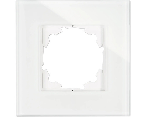 Plaque d'interrupteur verre simple Kopp 405302008 Athenis 55 blanc