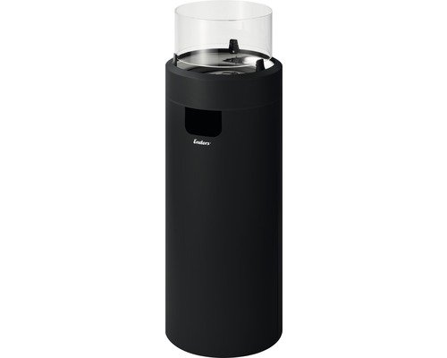Radiateur Enders foyer NOVA LED L acier inoxydable noir Radiateur de terrasse Enders noir avec cylindre en verre
