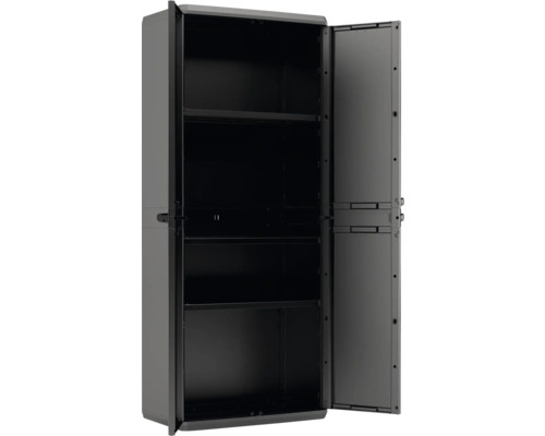 Kunststoffschrank KIS Piu 166 x 68 x 39 cm schwarz
