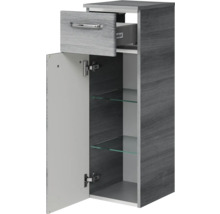 Badezimmerschrank mit Schublade, Tür und Glasböden
