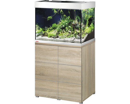 Kit complet d'aquarium EHEIM proximaTEC 175 avec filtres, éclairage LED, chauffage, meuble bas chêne