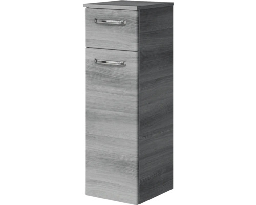 Badezimmerschrank mit zwei Schubladen und Metallgriffen