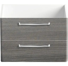 Waschtischunterschrank mit zwei Schubladen und Griffen