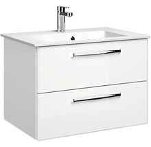 Waschtischunterschrank mit zwei Schubladen und Aufsatzwaschbecken