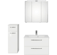 Badezimmermöbelset mit Spiegelschrank, Waschtischunterschrank und Seitenschrank
