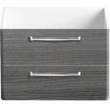 Waschbeckenunterschrank mit zwei Schubladen und Griffen