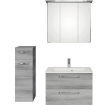 Badmöbelset mit Spiegelschrank, Waschbeckenunterschrank und Hochschrank