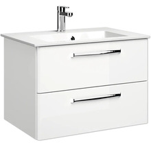 Waschtischunterschrank mit zwei Schubladen und Aufsatzwaschbecken