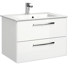 Waschtischunterschrank mit zwei Schubladen und Aufsatzwaschbecken