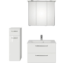 Badezimmerset mit Waschtischunterschrank, Spiegelschrank und Seitenschrank