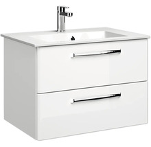 Waschtischunterschrank mit zwei Schubladen und Aufsatzwaschbecken