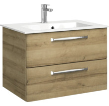 Waschtischunterschrank mit Waschbecken und zwei Schubladen