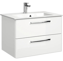 Waschtischunterschrank mit zwei Schubladen und Aufsatzwaschbecken