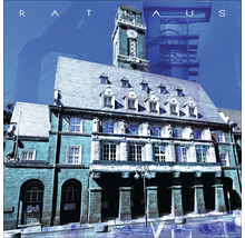 Illustration eines Rathauses mit Turm