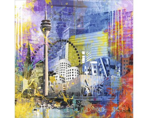 Collage avec des vues de la ville de Düsseldorf