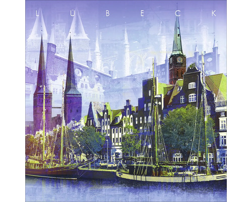 Tableau en verre Lübeck IX 30x30 cm