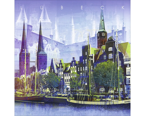 Tableau en verre Lübeck IX 20x20 cm