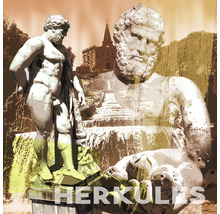 Herkules Statue vor dem Hintergrund von Schloss Wilhelmshöhe und Kaskaden