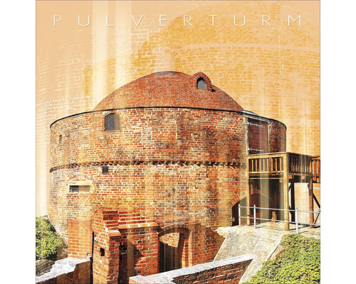 Illustration de la tour à poudre, un bâtiment historique en briques