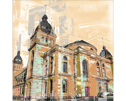 Tableau en verre Wuppertal VI 30x30 cm
