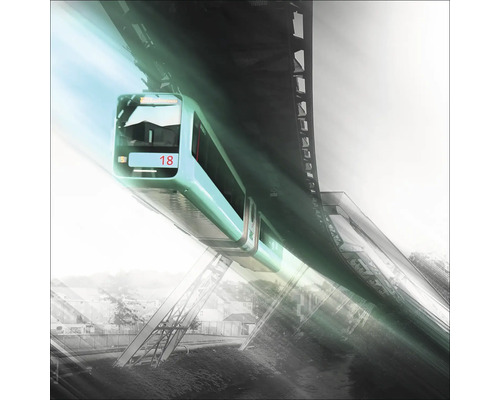Schwebebahn auf erhöhter Trasse