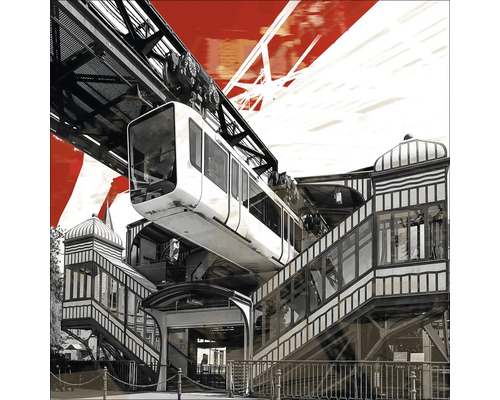 Illustration d''un train suspendu à un arrêt