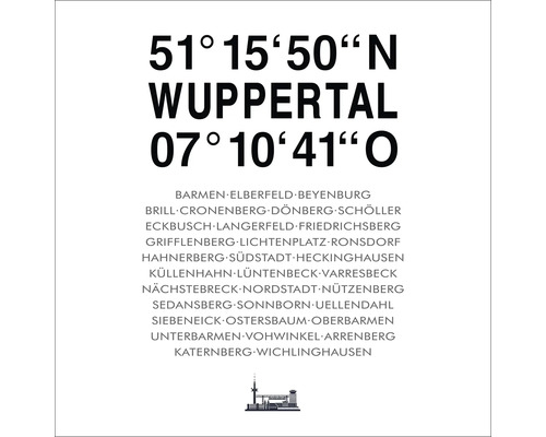 Tableau en verre Wuppertal XII 20x20 cm
