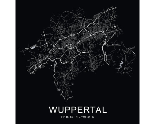 Plan de la ville de Wuppertal