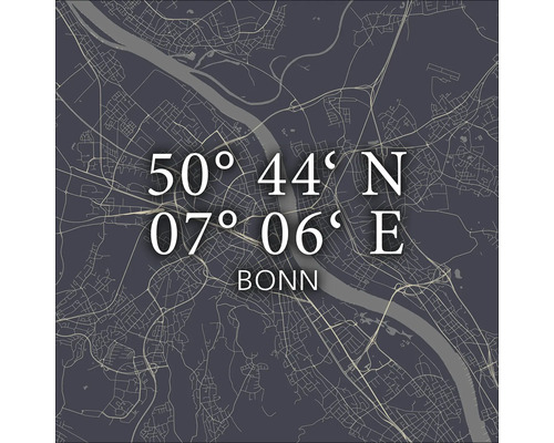 Tableau en verre Bonn VI 50x50 cm
