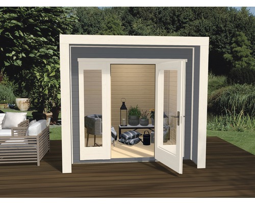 Abri de jardin weka Design 263 taille 1 avec plancher 245 x 250 cm gris Abri de jardin weka Design 263 taille 1 avec plancher 245 x 250 cm gris