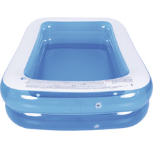 Kit de piscine hors sol à pose rapide Familypool PVC rectangulaire 197x143x49 cm sans accessoires bleu/blanc-thumb-5