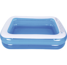 Kit de piscine hors sol à pose rapide Familypool PVC rectangulaire 197x143x49 cm sans accessoires bleu/blanc-thumb-2