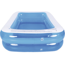 Kit de piscine hors sol à pose rapide Familypool PVC rectangulaire 197x143x49 cm sans accessoires bleu/blanc-thumb-4