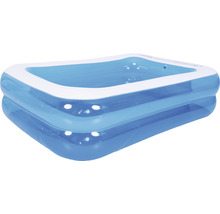 Kit de piscine hors sol à pose rapide Familypool PVC rectangulaire 197x143x49 cm sans accessoires bleu/blanc-thumb-6