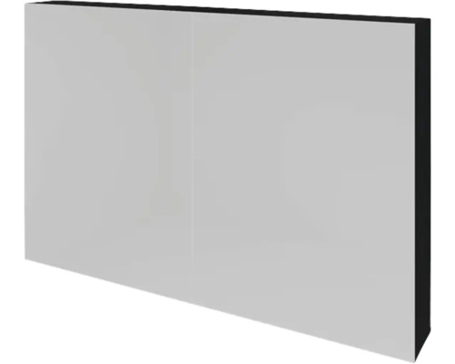 Spiegelschrank Sanox 100 x 12 x 65 cm schwarz matt 2-türig doppelt verspiegelt