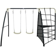 Balancelle avec structure d''escalade pour le jardin