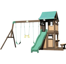 Spielturm mit Schaukel, Rutsche und Spielhaus für den Garten
