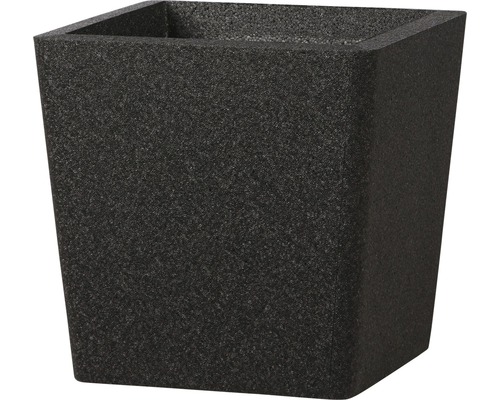 Cache-pot iQ the green protector conique carré 32 x 32 x 32 cm plastique noir